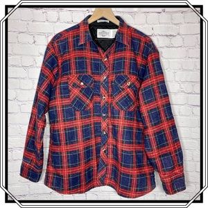 Northwest Territory Quilted Flannel Shirt Red and Blue Plaid Size Extra …